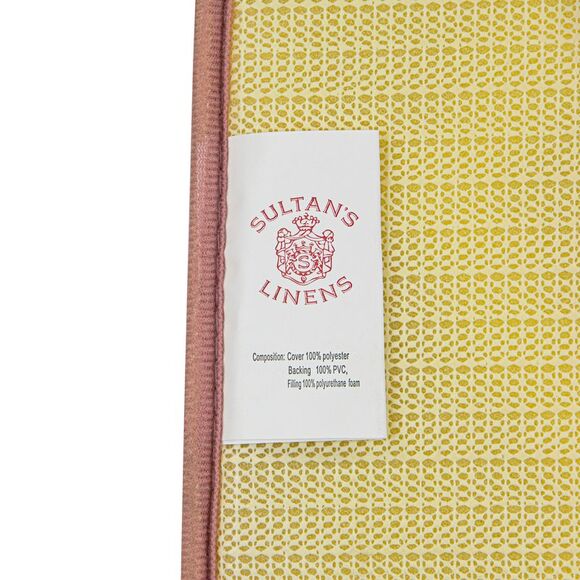 Sultan's Linens Lattice Design 16 x 24 in Comfort Plush Bath Mat Rug Rose/White - Picture 4 of 5